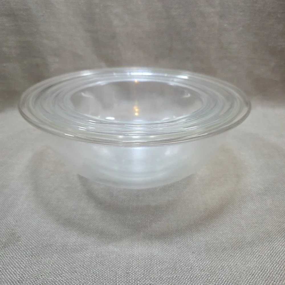 Vintage Set of 3 PYREX Clear Glass Mixing Nesting Bowls #322, #323, #325